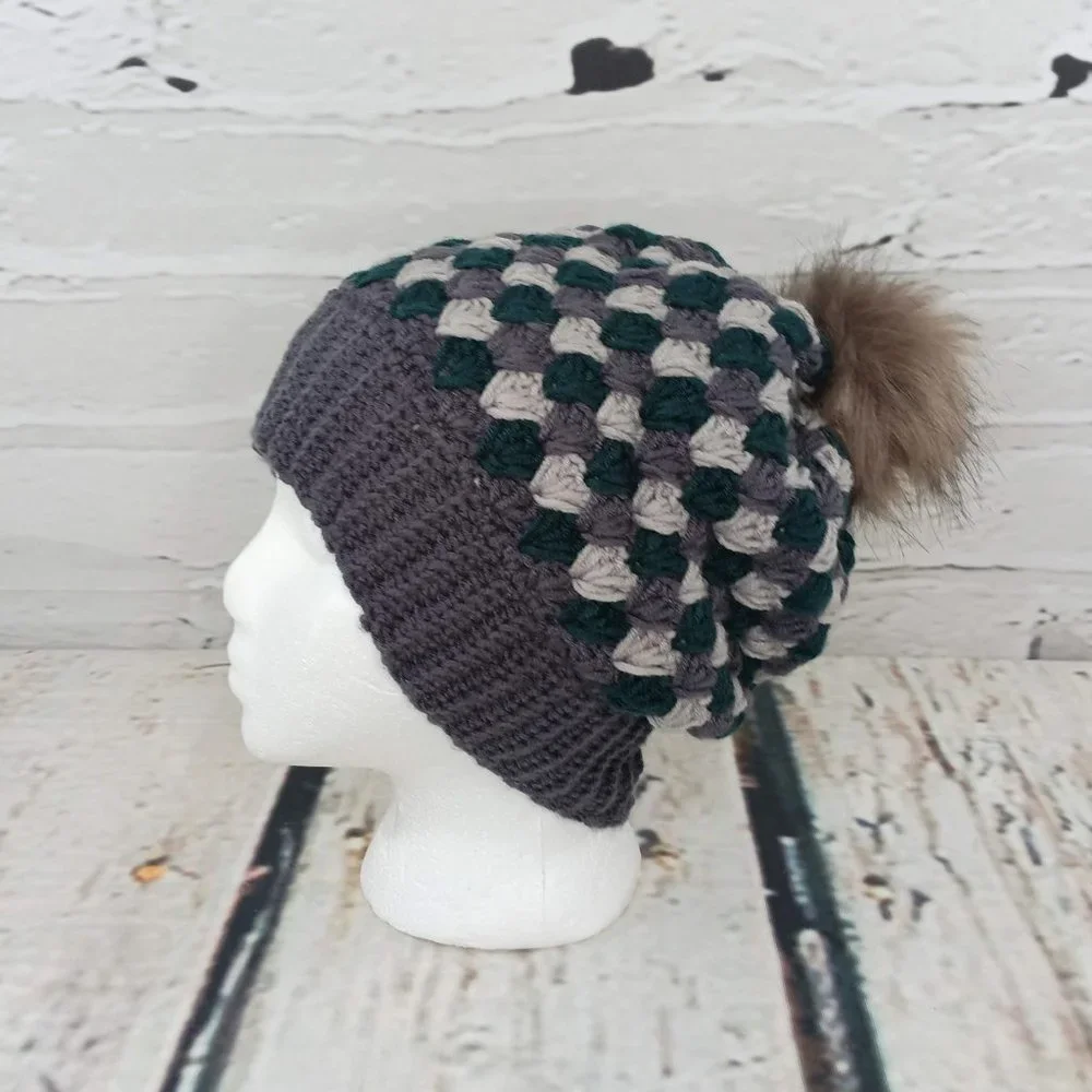 Duncan Street Designs Matheson Hand Crocheted Beanie Hat - Picture 4 of 7